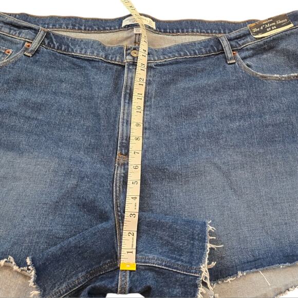 Abercrombie and fitch 4" mom high rise shorts med wash Plus Size 24 New! - Picture 6 of 14